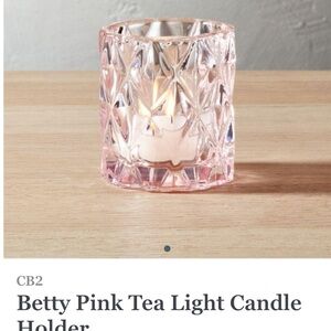 Set of Betty Pink Tea Light Candle
Holder